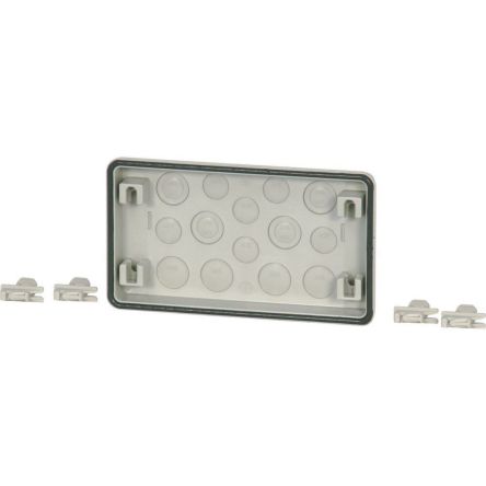 Eaton xEnergy Safety Ci Series Plastic Mounting Plate, 23mm H, 205mm W, 115mm L for Use with 250 mm Enclosure, [090798 FL3-2]; 248-436