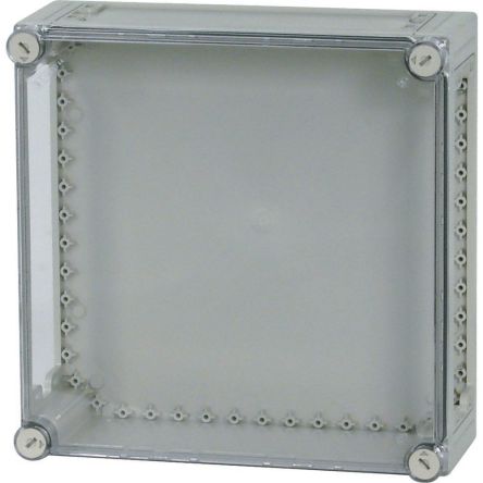 Eaton xEnergy Safety Series Grey Plastic General Purpose Enclosure, IP65, IK10, Flanged, Transparent Lid, 375 x 375 x [012452 CI44-125]; 248-535