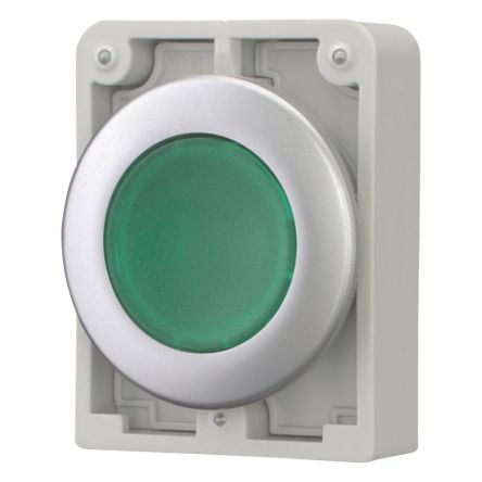 Eaton series M30 Series Illuminated Illuminated Push Button Switch, Maintained, Threaded, 22.5mm Cutout, Green LED, [182952 M30C-FDRL-G]; 248-887