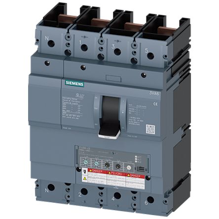 Siemens, SENTRON MCCB 4P 400A, Breaking Capacity 100 kA, Fixed Mount [3VA6440-7HN41-2AA0]; 249-238