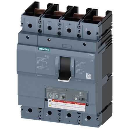 Siemens, SENTRON MCCB 4P 600A, Breaking Capacity 150 kA, Fixed Mount [3VA6460-8HL41-0AA0]; 249-861