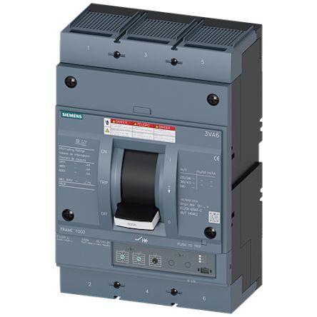 Siemens, SENTRON MCCB 3P 600A, Breaking Capacity 35 kA, Fixed Mount [3VA6560-5HL36-0AA0]; 249-869