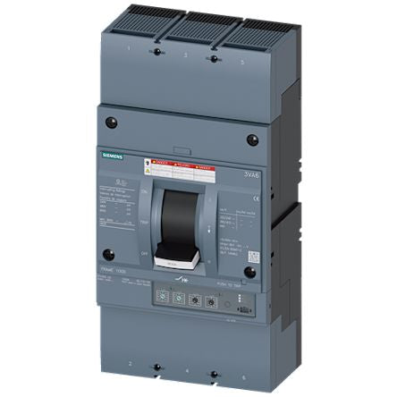 Siemens, SENTRON MCCB Molded Case Circuit Breaker 3P 800A, Breaking Capacity 100 kA, Fixed Mount [3VA6580-7HN36-2AA0]; 250-061