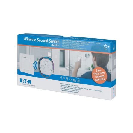 Eaton White Wireless Switch, 1 Gang, CPAD [193730 CPAD-00/215]; 250-761