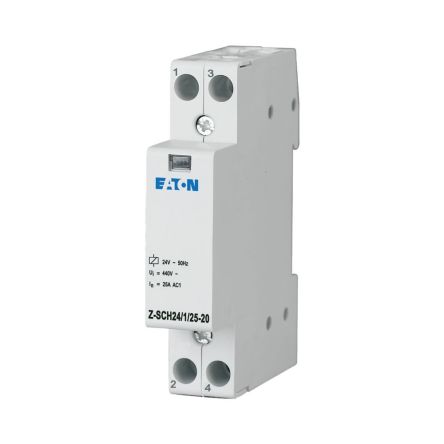 Eaton Eaton Distribution Parts Z-SCH Installation Contactor, 2-Pole, 25 A, 2NO, 440 V [193885 Z-SCH24/1/25-20]; 250-762