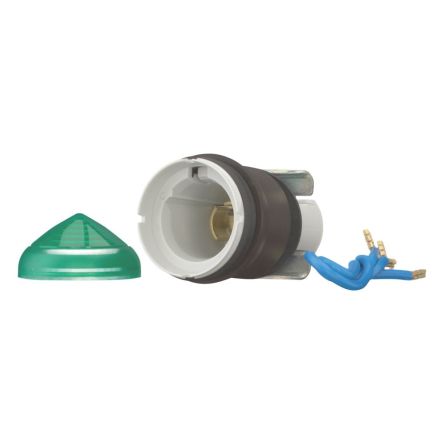 Eaton, Panel Mount Green LED Indicator, 22.5mm Cutout, IP67, IP69K, Round [208690 L-G]; 250-783