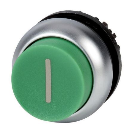 Eaton Series M22 Series Push Button Light Switch, Spring Return, Flush Mount, 22.5mm Cutout, IP66, IP67, IP69K [216677 M22-DRH-G-X1]; 250-817