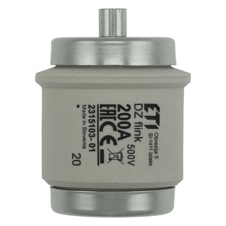Eaton 200A Fast Acting Ceramic Cartridge Fuse, DV [200D200Q]; 250-835