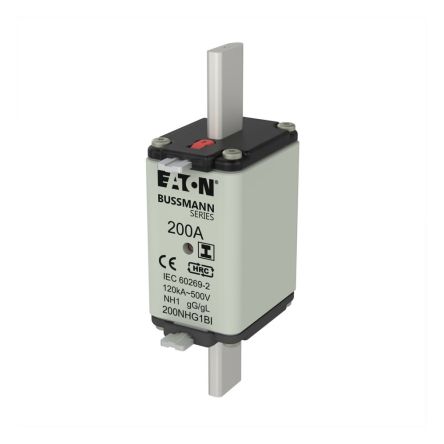Eaton 200A NH Fuse, 63 x 40 x 135mm, 500V ac [200NHG1BI NH FUSE 200A 500V GL/GG SIZE 1]; 250-838