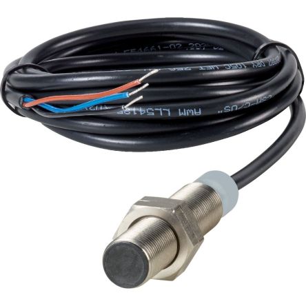 Eaton Inductive Threaded Barrel Proximity Sensor, M12, 4 mm Detection, PNP NO, 30 V [197689 E57G-12SPN4-C2]; 251-209