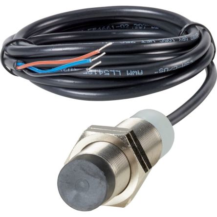Eaton Inductive Threaded Barrel Proximity Sensor, M18, 12 mm Detection, NPN NC, 30 V [197723 E57G-18UNC12-C2]; 251-221