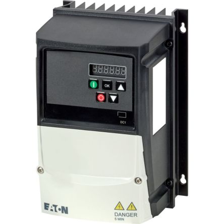 Eaton Variable Speed Drive, 0.75 kW, 1 Phase, 115, 4.3 A, VFD DC1 Series [199395 DC1-1D4D3NN-A66OE1]; 251-331