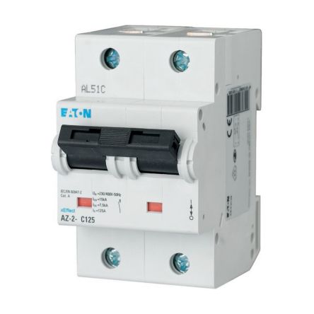 Eaton xEffect MCB, 2P, 50A Curve D, 400V AC, 60V DC, 25 kA Breaking Capacity [211815 AZ-2-D50]; 251-364