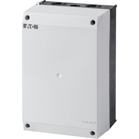 Eaton Series Black, Light Grey Plastic General Purpose Enclosure, IP65, IK06, Light Grey Lid, 240 x 160 x 125mm [206886 CI-K4-125-TS]; 251-499