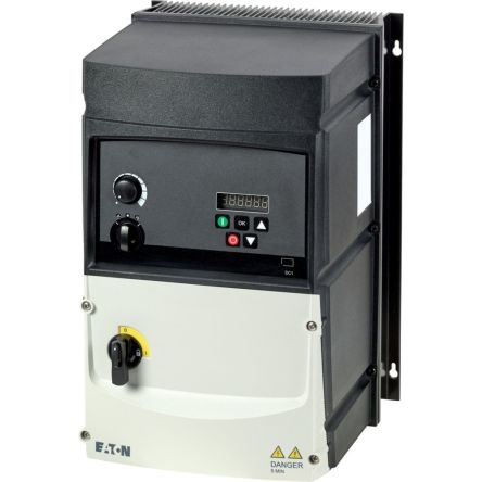 Eaton Variable Speed Drive, 7.5 kW, 3 Phase, 200 → 240 V ac, 30 A, VFD DC1 Series [199426 DC1-32030FB-A6SOE1]; 251-626