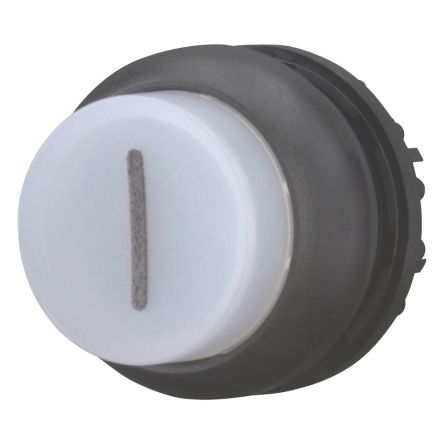 Eaton series M22 Series Illuminated Illuminated Push Button Switch, Momentary, Threaded, 22.5mm Cutout, White LED, 24V, [216982 M22S-DLH-W-X1]; 251-805