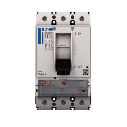 Eaton, Eaton Moeller NZM MCCB Molded Case Circuit Breaker 4P 250A, Breaking Capacity 3 kA, Fixed Mount [193375 NZMS2-4-AX250]; 251-850