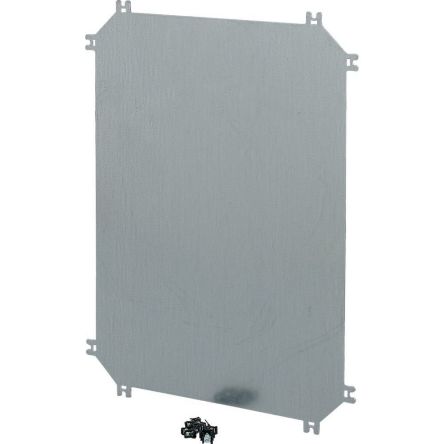 Eaton 1934 Series Galvanised Steel Mounting Plate, 483mm H, 375mm W, 2mm L for Use with Basic Enclosure [193441 M-CI45]; 251-853