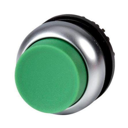 Eaton Series M22 Series Push Button Light Switch, Maintained, Flush Mount, 22.5mm Cutout, IP67, IP69K [216669 M22-DRH-G]; 251-926