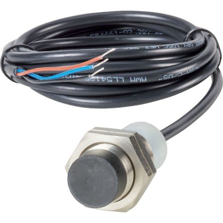 Eaton Inductive Threaded Barrel Proximity Sensor, M18, 8 mm Detection, PNP NO, 48 V [197849 E57PS-18UPN8-C2]; 252-019