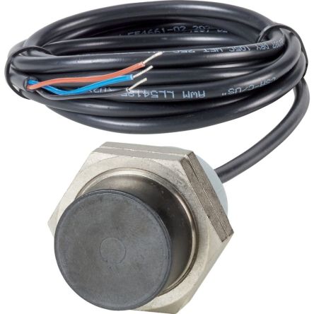 Eaton Inductive Threaded Barrel Proximity Sensor, M30, 15 mm Detection, PNP NC, 48 V [197863 E57PS-30UPC15-C2]; 252-023