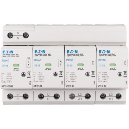 Series xPole Surge Protector 350 V Maximum Voltage Rating Surge Arrester [195236 SPRT12-350/3+NPE-AX]; 252-394