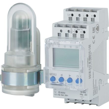 Eaton Distribution Parts Series DIN Rail Mount Digital Timer, 230V ac, 1-Contact, 2-Function [196847 SRCD1COD]; 252-405