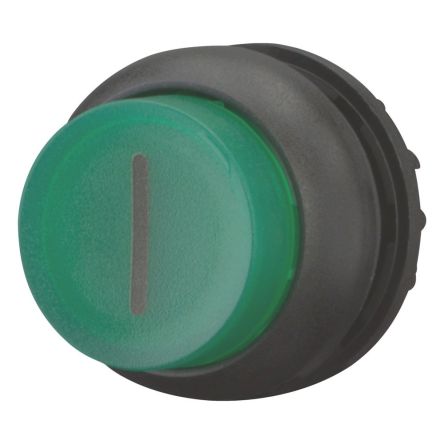 series M22 Series Illuminated Illuminated Push Button Switch, Momentary, Spring Return, Threaded, 22.5mm Cutout, Green [216978 M22S-DLH-G-X1]; 252-525