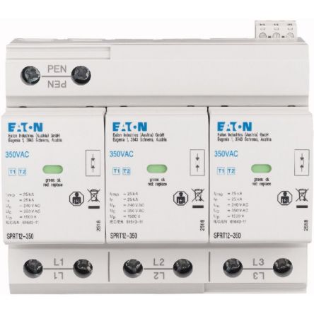 Series xPole Surge Protector 350 V Maximum Voltage Rating Surge Arrester [195235 SPRT12-350/3-AX]; 252-566