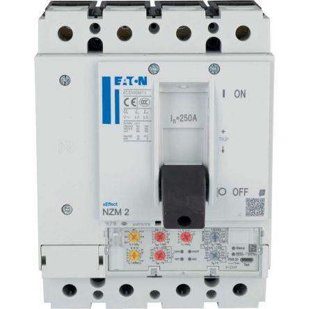 Eaton Moeller NZM MCCB Molded Case Circuit Breaker 4P 250A, Breaking Capacity 3 kA, Fixed Mount [193309 NZMH2-4-VX250-T]; 252-742