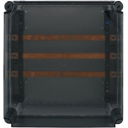xEnergy Safety Series Light Grey Plastic General Purpose Enclosure, IP65, Transparent Lid, 225 xmm [194567 CI44-S60-630/3]; 252-772