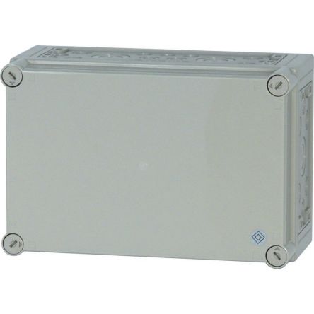 xEnergy Safety Series Light Grey Plastic General Purpose Enclosure, IP65, IK10, Flanged, Light Grey Lid, 250 x 375 x [194612 CI43E-150-RAL7035]; 252-788