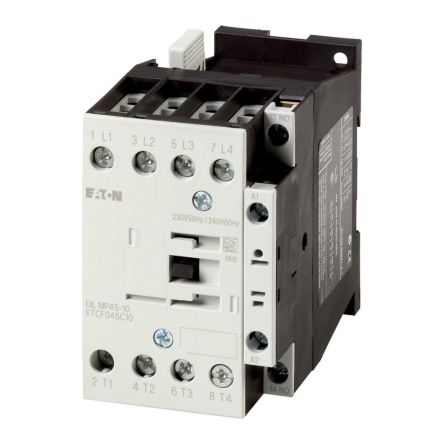 DILMP Contactor, 440 V Coil, 4-Pole, 20 A, 16 kW, 690 V [199987 DILMP45-01(RDC12)]; 252-883