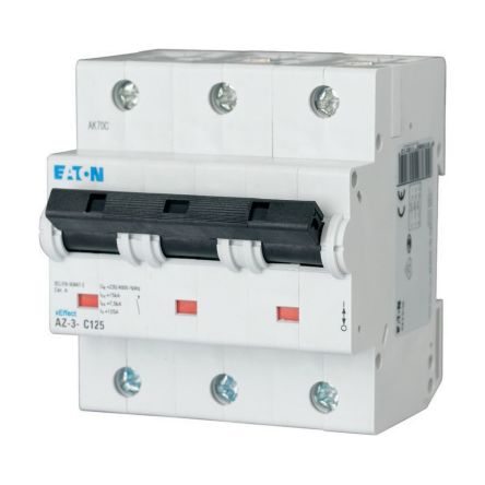 xEffect MCB, 3P, 63A Curve D, 400V AC, 60V DC, 25 kA Breaking Capacity [211820 AZ-3-D63]; 252-938