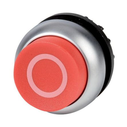 Series M22 Series Push Button Light Switch, Spring Return, Flush Mount, 22.5mm Cutout, IP66, IP67, IP69K [216675 M22-DRH-R-X0]; 252-946