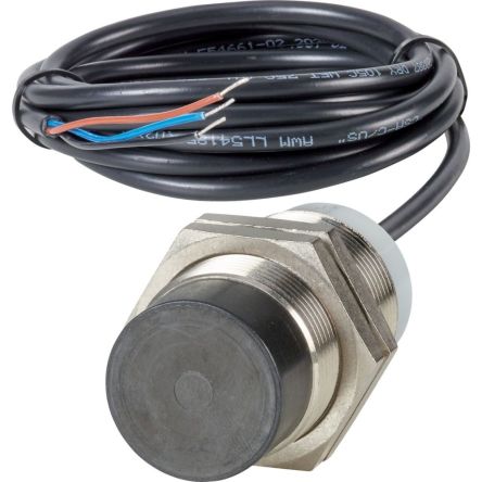 Inductive Threaded Barrel Inductive Proximity Sensor, M30, 15 mm Detection, PNP NO, 48 V [197817 E57P-30UPN15-C2]; 253-026