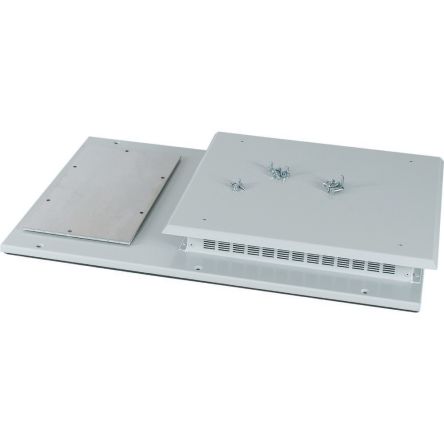 xEnergy Series RAL 7035 Steel Roof Plate, 82mm H, 482mm W, 707mm L for Use with Enclosure Mounting [192869 XAD-SPL-0806/200]; 253-212