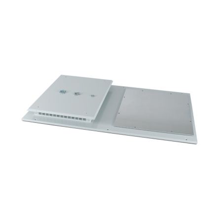 xEnergy Series RAL 7035 Steel Roof Plate, 82mm H, 682mm W, 1107mm L for Use with Enclosure Mounting [192876 XAD-SPL-1208/600]; 253-213
