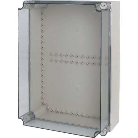 Eaton xEnergy Safety Series Light Grey Plastic General Purpose Enclosure, IP65, IK10, Transparent Lid, 500 x 375 x 225mm [264023 CI45X-200-NA]; 253-571