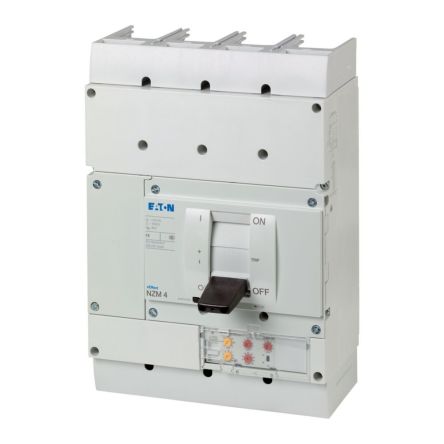 Eaton, Eaton Moeller NZM MCCB Molded Case Circuit Breaker 4P 1.25kA, Breaking Capacity 37 kA, Fixed Mount [265993 NZMH4-4-VE1250]; 253-624