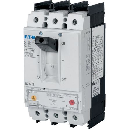 Eaton, Eaton Moeller NZM MCCB Molded Case Circuit Breaker 3P 175A, Breaking Capacity 18.5 kA, Fixed Mount [269168 NZMB2-AF175-NA]; 253-669