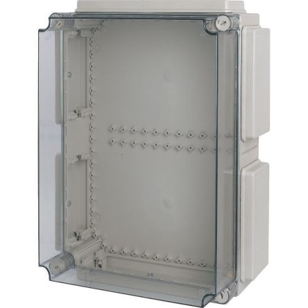 Eaton xEnergy Safety Series Light Grey Plastic General Purpose Enclosure, IP65, IK10, Flanged, Transparent Lid, 546 x [264024 CI45-200-NA]; 253-802