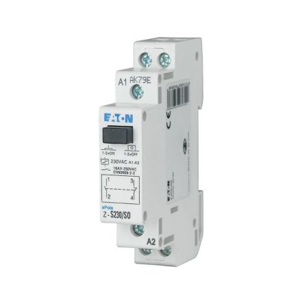 Eaton DIN Rail Impulse Relay, 240V ac Coil, 16A Switching Current, SPDT [265289 Z-S240/W]; 253-814