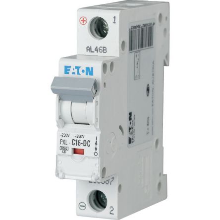 Eaton xPole - PXL PXL MCB, 1P, 16A Curve C, 440V AC, 48V DC [236687 PXL-C16-DC]; 253-928