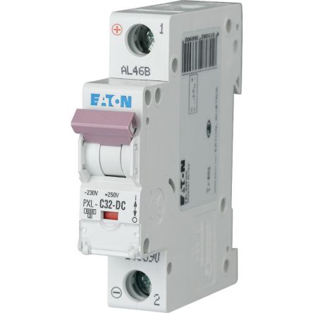 Eaton xPole - PXL PXL MCB, 1P, 32A Curve C, 440V AC, 48V DC, 10 kA Breaking Capacity [236690 PXL-C32-DC]; 253-929