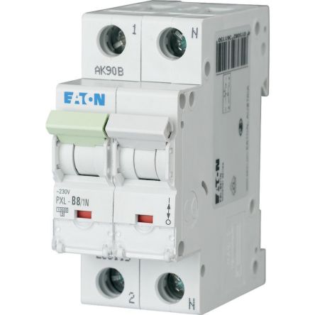Eaton xPole - PXL PXL MCB, 1P, 8A Curve C, 230V AC, 10 kA Breaking Capacity [236162 PXL-C8/1N]; 254-246