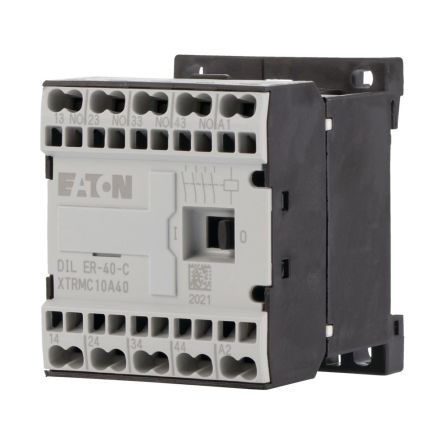 Eaton Moeller DILER DILER Contactor Relay, 480 V Coil, 4-Pole, 6 A, 4NO, 600 V ac [231846 DILER-40-C(415V50HZ,480V60HZ)]; 254-381