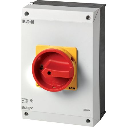 Eaton 3 Pole Surface Mount Isolator Switch - 100A Maximum Current, IP65 [255907 P3-100/I5/SVB/HI11-NA]; 254-425