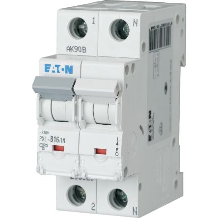 Eaton xPole - PXL PXL MCB, 1P, 16A Curve C, 230V AC, 10 kA Breaking Capacity [236167 PXL-C16/1N]; 254-616