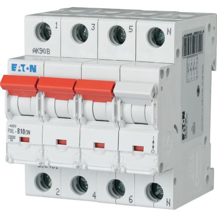 Eaton xPole - PXL PXL MCB, 3P, 10A Curve B, 400V AC, 10 kA Breaking Capacity [236481 PXL-B10/3N]; 254-623